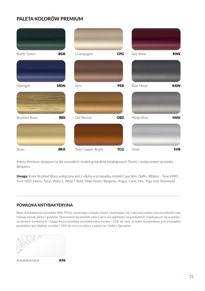 Paleta kolorów Terma Technologie