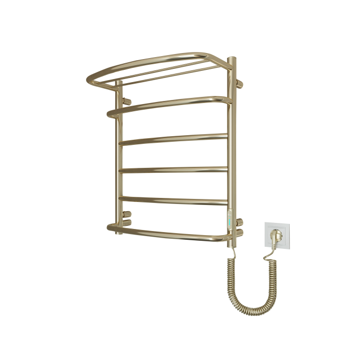 Grzejnik Elektryczny KASKADA z półką 6 605x530mm Złoty