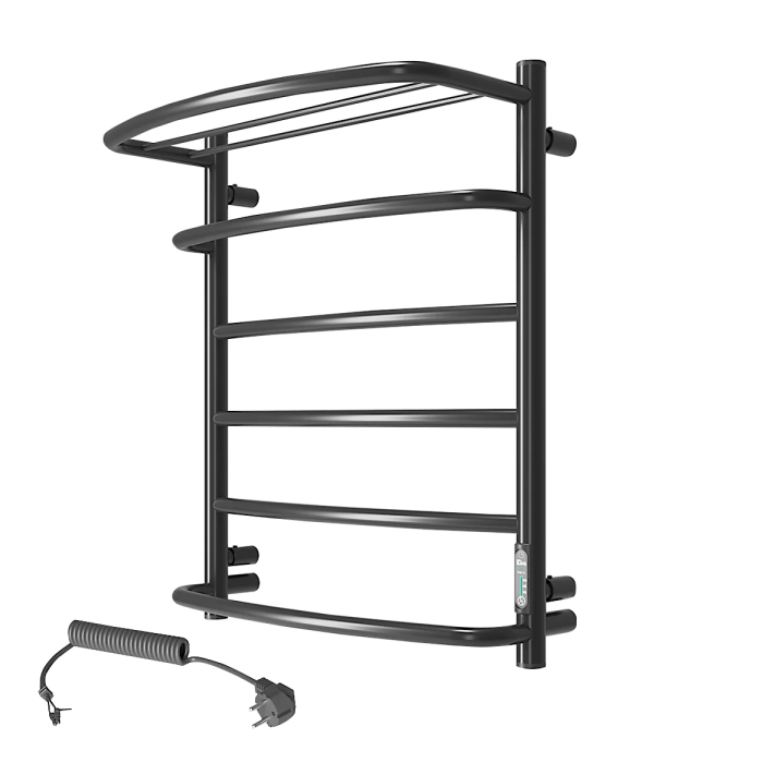 Grzejnik Elektryczny KASKADA z półką 6 605x530mm Czarny