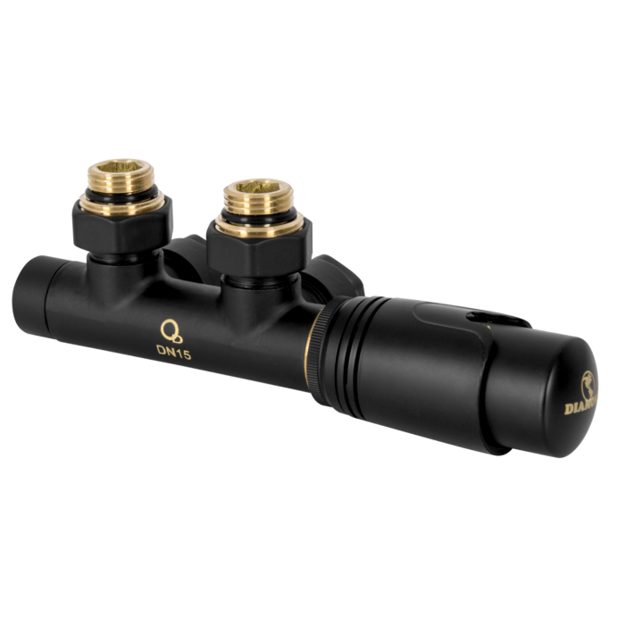 Zestaw termostatyczny ZESPOLONY KĄTOWY (CZARNY) ART.431.ZEST.ZESP.CZ	