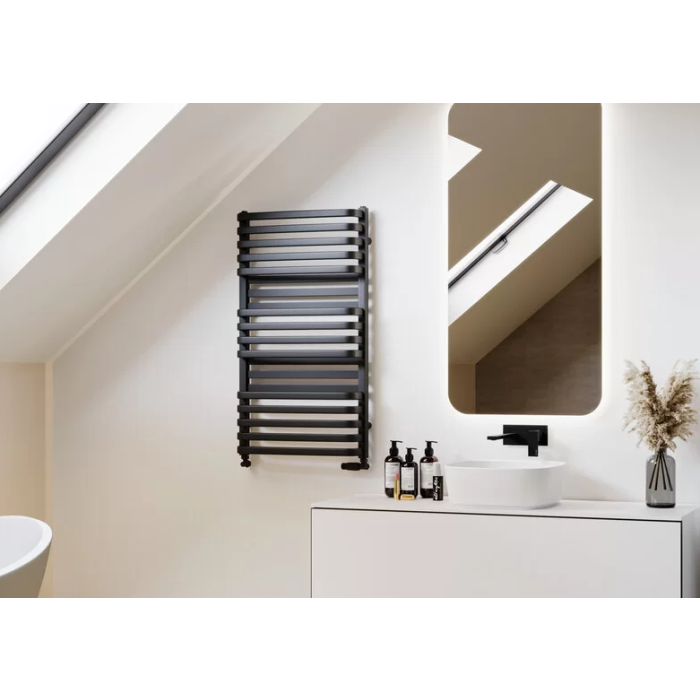 Grzejnik łazienkowy LUXRAD PLUS NEW 1140x530 CZARNY MAT w magazynie