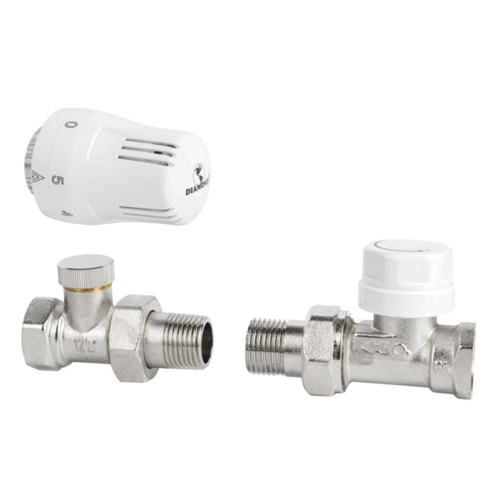 Zestaw termostatyczny F-P Prosty (BIAŁY) ART.411.A.ZEST.TERM.PR