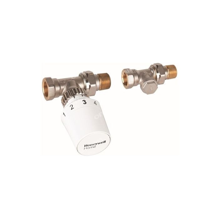 Zestaw do grzejników bocznozasilanych: głowica T5019 + zaw. grzej. prosty V2020DVS15 + zaw. powr. prosty V2420D0015, 1/2"