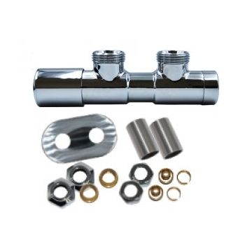 Zestaw All In One "Twins regulacyjny" kątowy lewy Chrom A000M873A002L