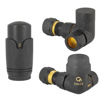 Zestaw termostatyczny do grzejnika osiowy (Antracyt) ART.432.ZEST.OS.ANTR