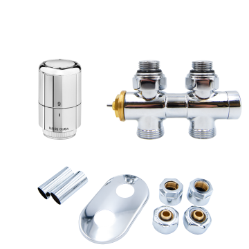 Zestaw termostatyczny TWINS PROSTY All In One z głowicą Tucan APTSG10...