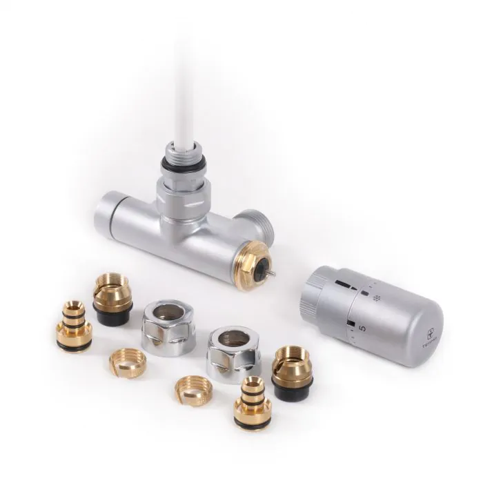 Zestaw zintegrowany kątowy termostatyczny z rurką zanurzeniową prawy Satyna WRZT5G6-ST