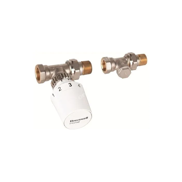 Zestaw do grzejników bocznozasilanych: głowica T5019 + zaw. grzej. prosty V2020DVS15 + zaw. powr. prosty V2420D0015, 1/2"