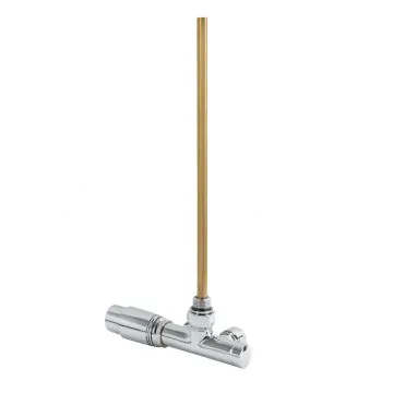 Zestaw termostatyczny, EN215/ PN-M-75002-DN15 zespolony, jednootworowy, kątowy, chrom