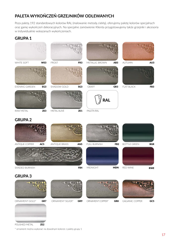 Paleta kolorów Terma Technologie