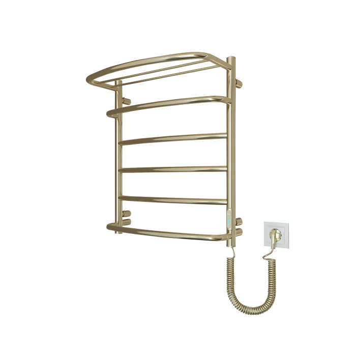 Grzejnik Elektryczny KASKADA z półką 6 605x530mm Złoty