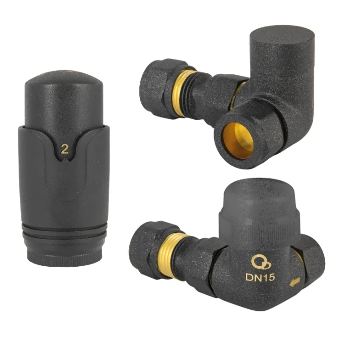 Zestaw termostatyczny do grzejnika osiowy (Antracyt) ART.432.ZEST.OS.ANTR