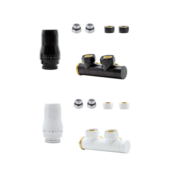 Zestaw Termostatyczny DUO PLEX kątowy 50mm prawy lewy