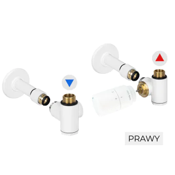 Zawór Integra Varioterm prawy biały AIGS101