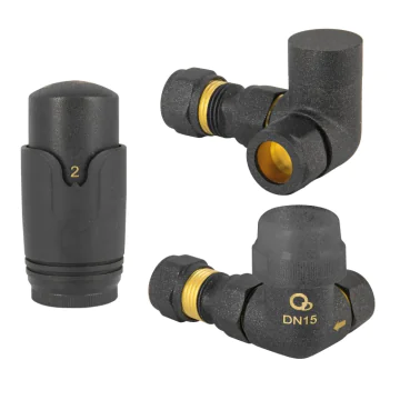 Zestaw termostatyczny do grzejnika osiowy (Antracyt) ART.432.ZEST.OS.ANTR