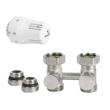 Zestaw termostatyczny do grzejnika TYP V PROSTY (BIAŁY) ART.409