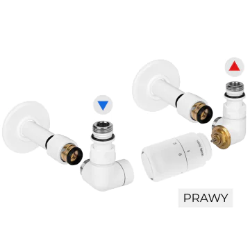 Zestaw termostatyczny Vision prawy biały