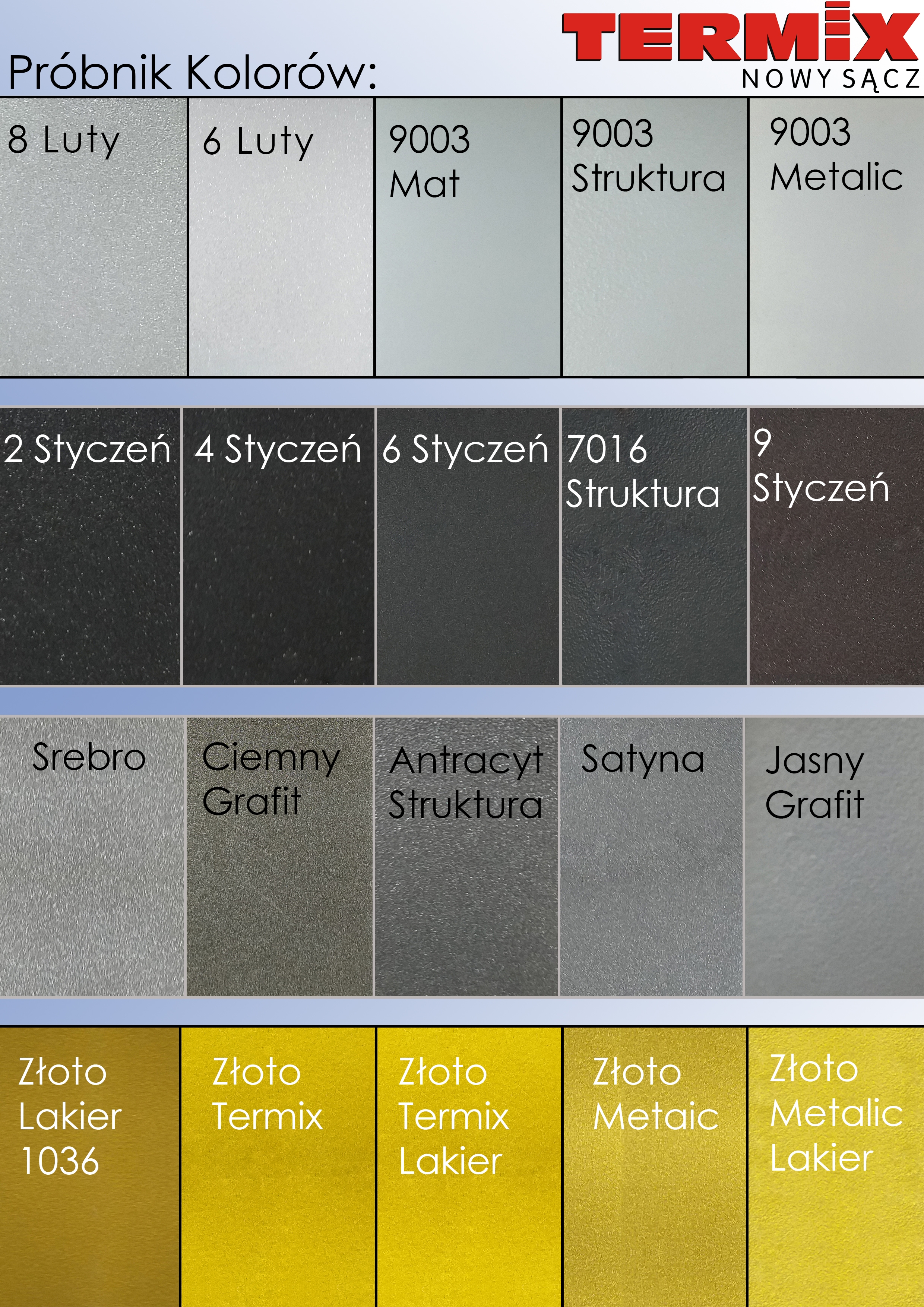 Paleta kolor&oacute;w Termix